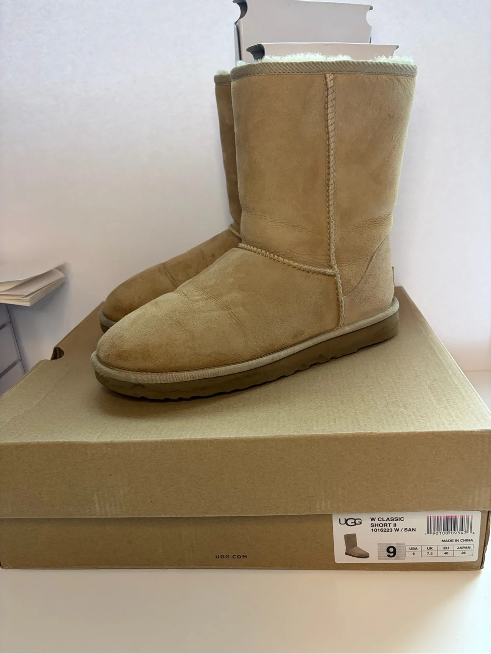 UGG Short Classic Suede Boots in Chestnut Tan